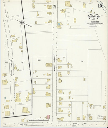 Sanborn Fire Insurance Map from Washington, Warren County, New Jersey (1914), Sheet #0019 - Complete Map Set gallery image, historic Sanborn map, vintage wall art, Washington Washington