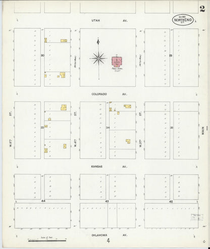 Sanborn Fire Insurance Map from North Enid, Garfield County, Oklahoma (1901), Sheet #0002 - Complete Map Set gallery image, historic Sanborn map, vintage wall art, Oklahoma Oklahoma