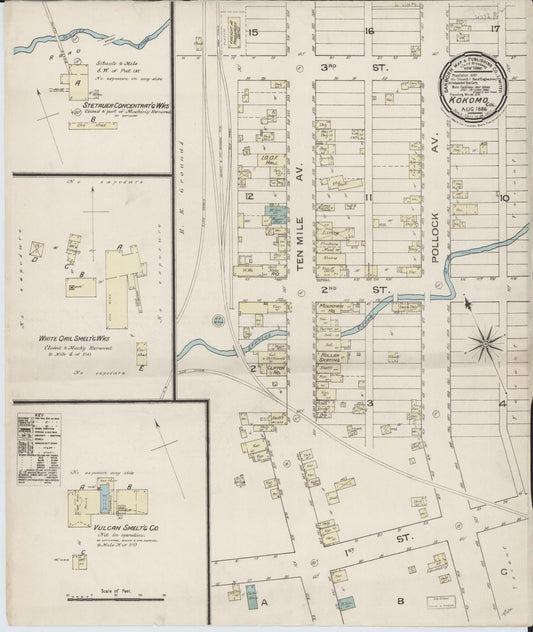 Sanborn Fire Insurance Map from Kokomo, Summit County, Colorado (1886), Sheet #0001 - Historic Sanborn Fire Insurance Map Print, vintage old map wall art, antique decor, genealogy gift, Colorado Colorado map
