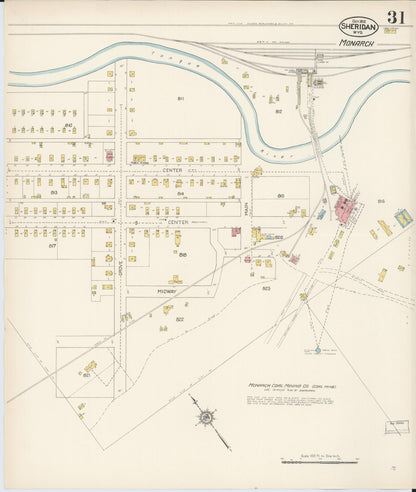 Sanborn Fire Insurance Map from Sheridan, Sheridan County, Wyoming (1912), Sheet #0031 - Complete Map Set gallery image, historic Sanborn map, vintage wall art, Wyoming Wyoming