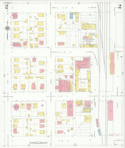 Sanborn Fire Insurance Map from Loveland, Larimer County, Colorado (1937), Sheet #0002 - Complete Map Set gallery image, historic Sanborn map, vintage wall art, Colorado Colorado