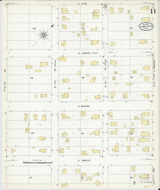 Sanborn Fire Insurance Map from Lake City, Wabasha County, Minnesota (1909), Sheet #0011 - Historic Sanborn Fire Insurance Map Print, vintage old map wall art, antique decor, genealogy gift, Minnesota Minnesota map