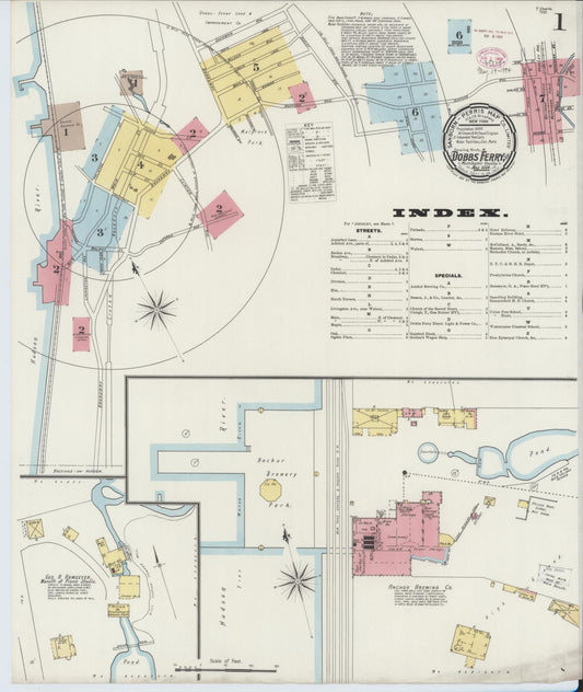 Sanborn Fire Insurance Map from Dobbs Ferry, Westchester County, New York. (1894) – Historic Sanborn Fire Insurance Map Print