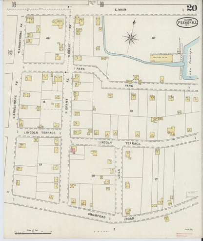 Sanborn Fire Insurance Map from Peekskill, Westchester County, New York (1895), Sheet #0020 - Complete Map Set gallery image, historic Sanborn map, vintage wall art, New York New York