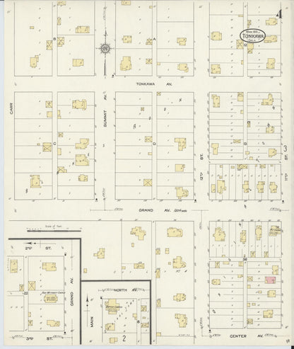 Sanborn Fire Insurance Map from Tonkawa, Kay County, Oklahoma (1913), Sheet #0004 - Complete Map Set gallery image, historic Sanborn map, vintage wall art, Oklahoma Oklahoma