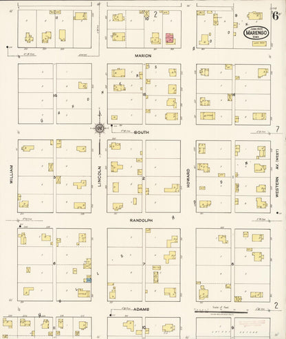 Sanborn Fire Insurance Map from Marengo, Iowa County, Iowa (1922), Sheet #0006 - Historic Sanborn Fire Insurance Map Print