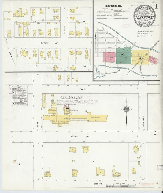 Sanborn Fire Insurance Map from Lakehurst, Ocean County, New Jersey. (1911) – Historic Sanborn Fire Insurance Map Print