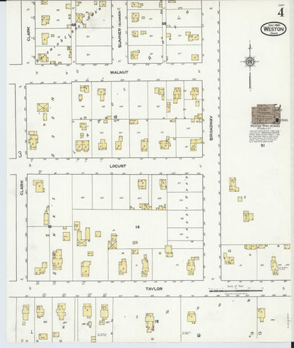 Sanborn Fire Insurance Map from Weston, Wood County, Ohio (1920), Sheet #0004 - Historic Sanborn Fire Insurance Map Print, vintage old map wall art, antique decor, genealogy gift, Ohio Ohio map