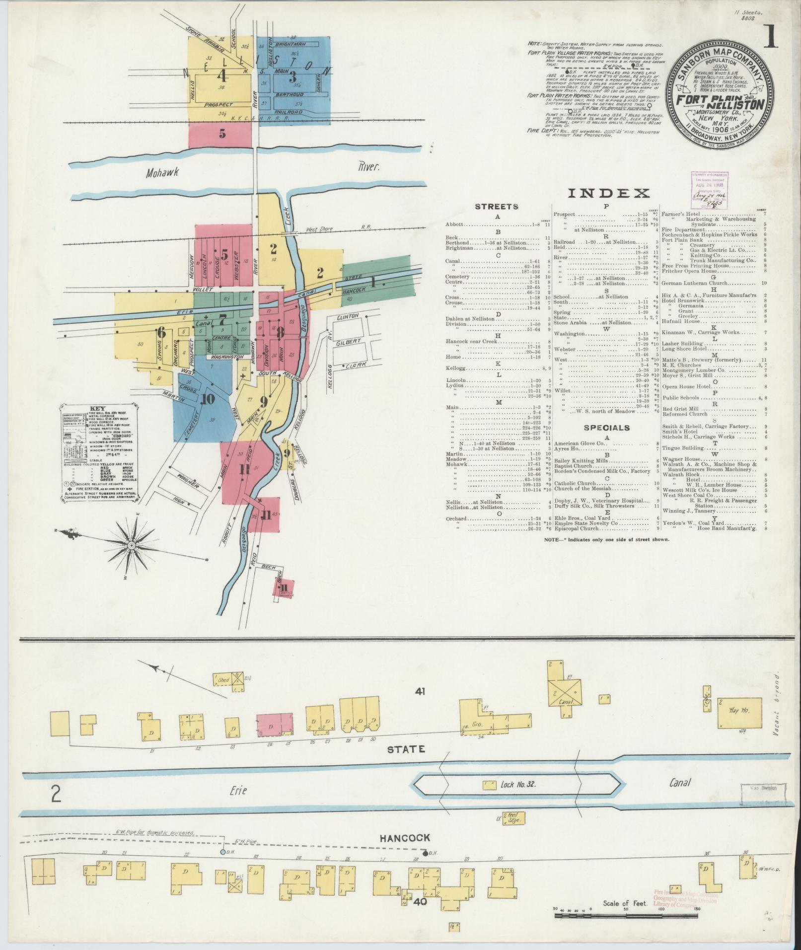 Sanborn Fire Insurance Map from Fort Plain, Montgomery County, New York. (1906) – Historic Sanborn Fire Insurance Map Print