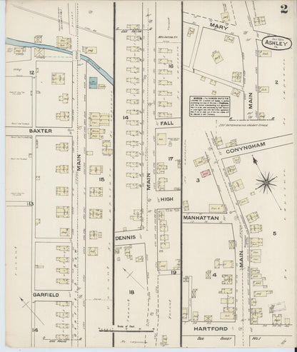 Sanborn Fire Insurance Map from Ashley, Luzerne County, Pennsylvania (1884), Sheet #0002 - Complete Map Set gallery image, historic Sanborn map, vintage wall art, Pennsylvania Pennsylvania