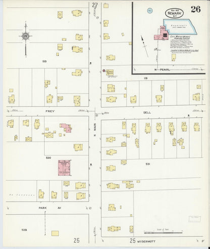 Sanborn Fire Insurance Map from Newark, Wayne County, New York (1912), Sheet #0026 - Complete Map Set gallery image, historic Sanborn map, vintage wall art, New York New York