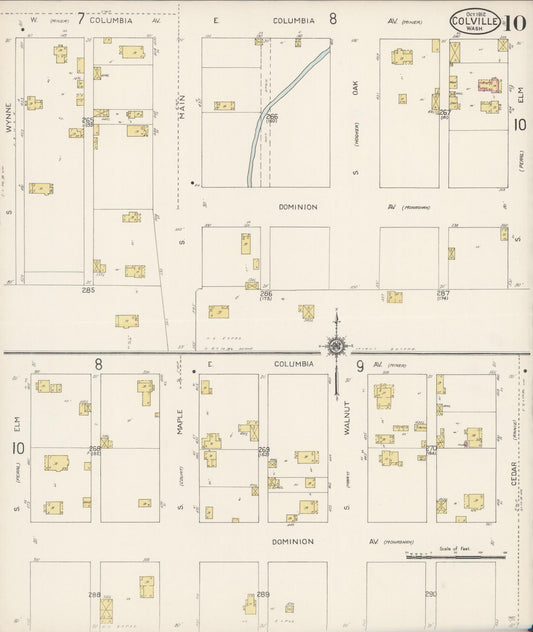 Sanborn Fire Insurance Map from Colville, Stevens County, Washington (1912), Sheet #0010 - Historic Sanborn Fire Insurance Map Print, vintage old map wall art, antique decor, genealogy gift, Washington Washington map