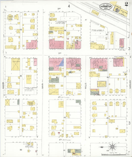 Sanborn Fire Insurance Map from Harrington, Lincoln County, Washington (1909), Sheet #0002