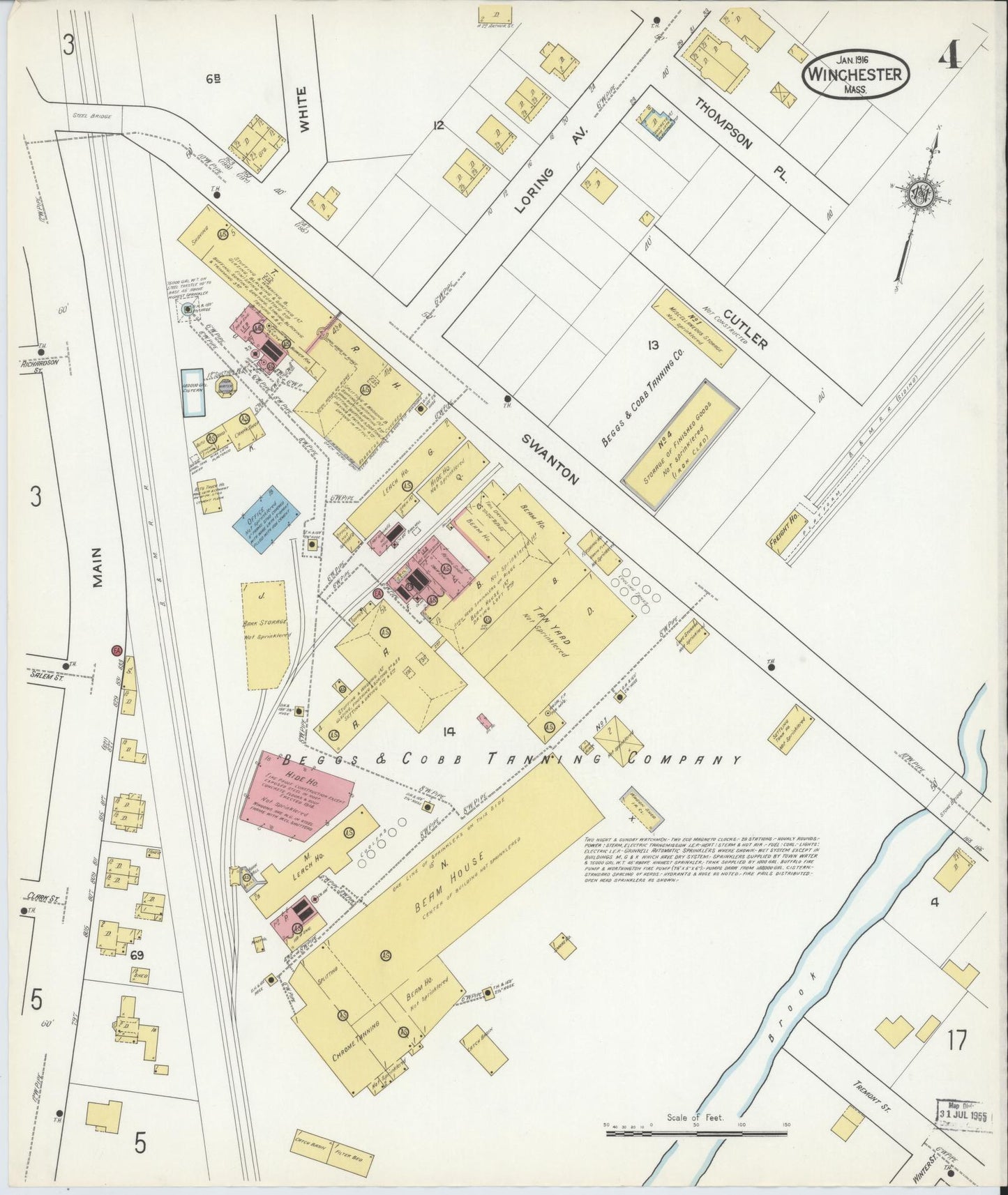 Sanborn Fire Insurance Map from Winchester, Middlesex County, Massachusetts (1916), Sheet #0004 - Complete Map Set gallery image, historic Sanborn map, vintage wall art, Massachusetts Massachusetts