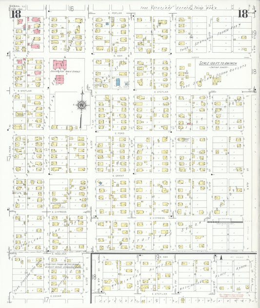 Sanborn Fire Insurance Map from Herrin, Williamson County, Illinois (1941), Sheet #0018 - Historic Sanborn Fire Insurance Map Print, vintage old map wall art, antique decor, genealogy gift, Illinois Illinois map