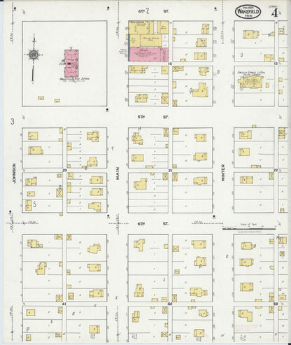 Sanborn Fire Insurance Map from Wakefield, Dixon County, Nebraska (1920), Sheet #0004 - Complete Map Set gallery image, historic Sanborn map, vintage wall art, Nebraska Nebraska