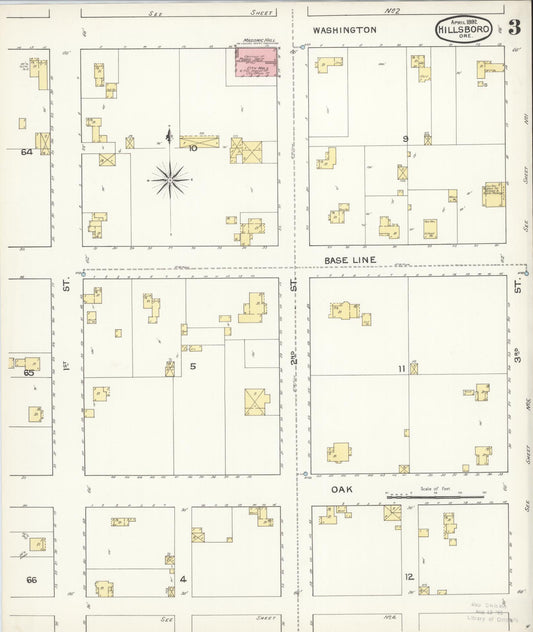 Sanborn Fire Insurance Map from Hillsboro, Washington County, Oregon (1892), Sheet #0003