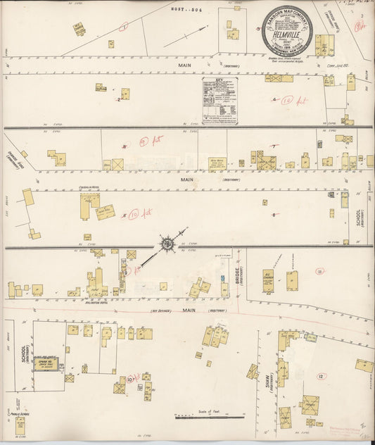Sanborn Fire Insurance Map from Helmville, Powell County, Montana (1927), Sheet #0001 - Historic Sanborn Fire Insurance Map Print, vintage old map wall art, antique decor, genealogy gift, Montana Montana map