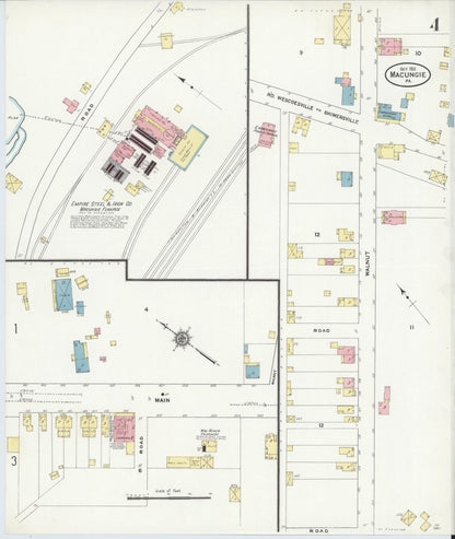 Sanborn Fire Insurance Map from Macungie, Lehigh County, Pennsylvania (1911), Sheet #0004 - Complete Map Set gallery image, historic Sanborn map, vintage wall art, Pennsylvania Pennsylvania