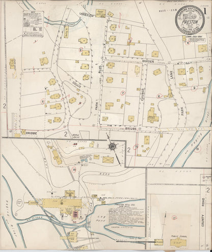 Sanborn Fire Insurance Map from Preston, King County, Washington (1930), Sheet #0001 - Complete Map Set gallery image, historic Sanborn map, vintage wall art, Washington Washington