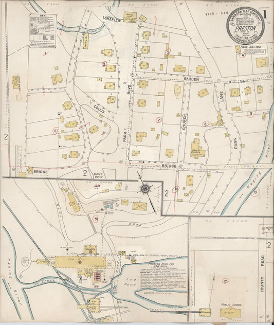 Sanborn Fire Insurance Map from Preston, King County, Washington (1930), Sheet #0001 - Complete Map Set gallery image, historic Sanborn map, vintage wall art, Washington Washington