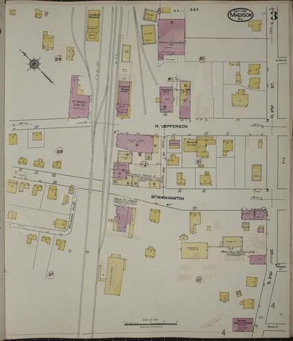 Sanborn Fire Insurance Map from Madison, Morgan County, Georgia (1941), Sheet #0003 - Complete Map Set gallery image, historic Sanborn map, vintage wall art, Georgia Georgia