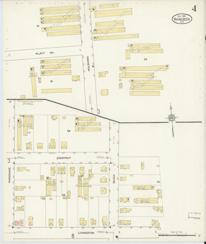 Sanborn Fire Insurance Map from Rhinebeck, Dutchess County, New York (1912), Sheet #0004 - Complete Map Set gallery image, historic Sanborn map, vintage wall art, New York New York