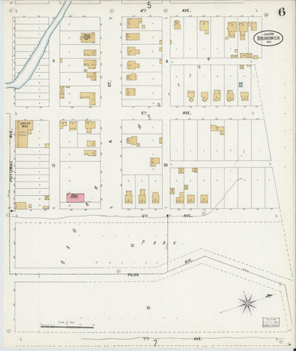 Sanborn Fire Insurance Map from Brunswick, Frederick County, Maryland (1899), Sheet #0006 - Complete Map Set gallery image, historic Sanborn map, vintage wall art, Maryland Maryland