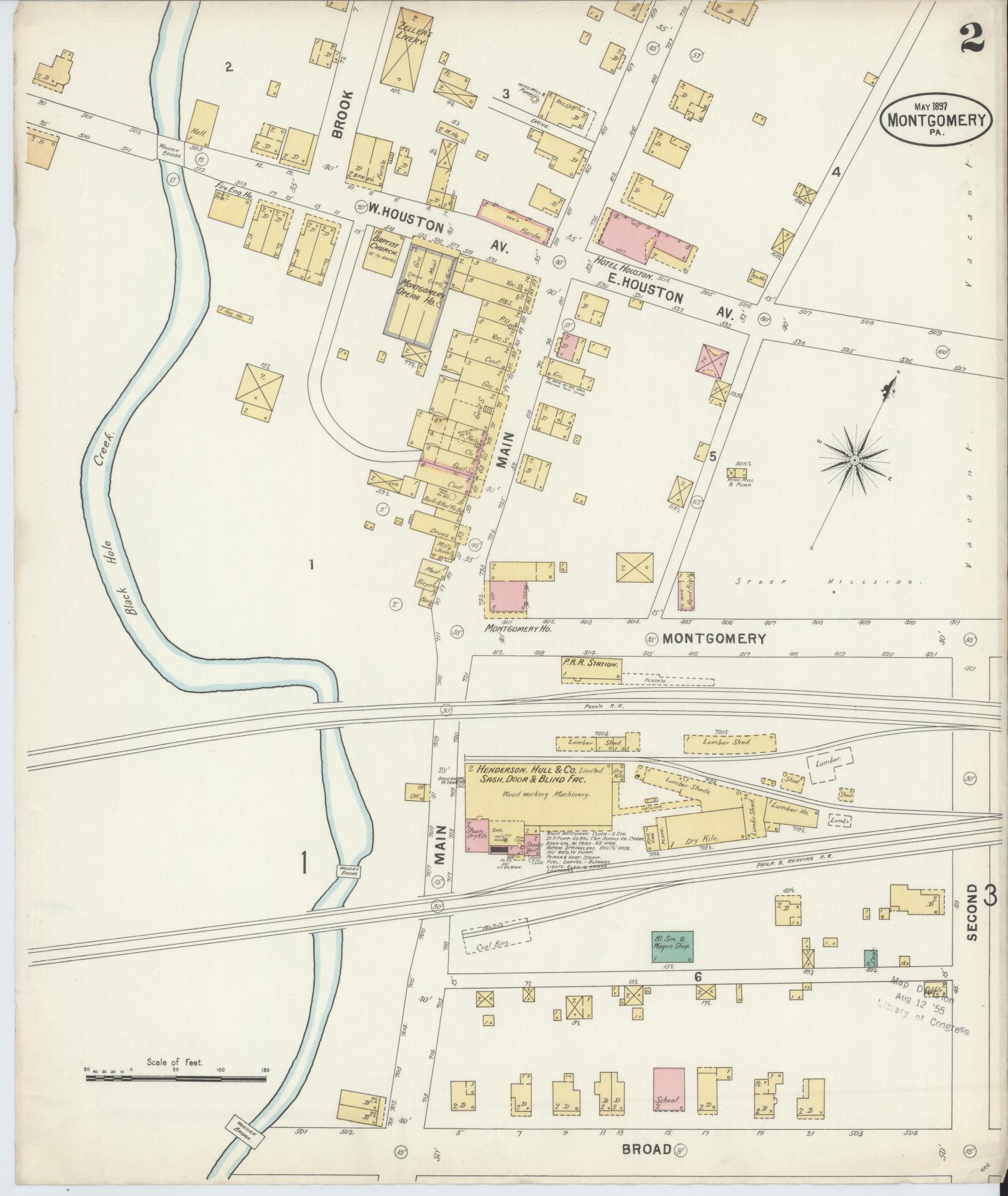 Sanborn Fire Insurance Map from Montgomery, Lycoming County, Pennsylvania (1897), Sheet #0002 - Complete Map Set gallery image, historic Sanborn map, vintage wall art, Pennsylvania Pennsylvania