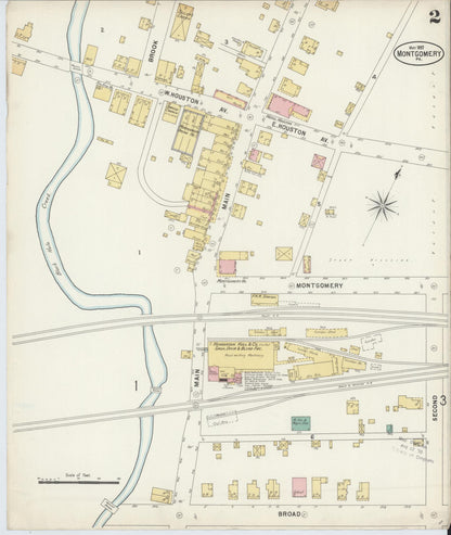 Sanborn Fire Insurance Map from Montgomery, Lycoming County, Pennsylvania (1897), Sheet #0002 - Complete Map Set gallery image, historic Sanborn map, vintage wall art, Pennsylvania Pennsylvania