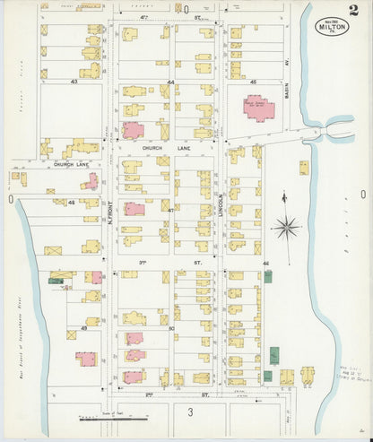 Sanborn Fire Insurance Map from Milton, Northumberland County, Pennsylvania (1901), Sheet #0002 - Complete Map Set gallery image, historic Sanborn map, vintage wall art, Pennsylvania Pennsylvania