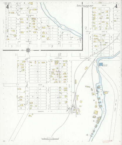 Sanborn Fire Insurance Map from Tower, Saint Louis County, Minnesota (1937), Sheet #0004 - Complete Map Set gallery image, historic Sanborn map, vintage wall art, Minnesota Minnesota