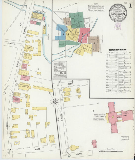 Sanborn Fire Insurance Map from Hightstown, Mercer County, New Jersey. (1902) – Historic Sanborn Fire Insurance Map Print