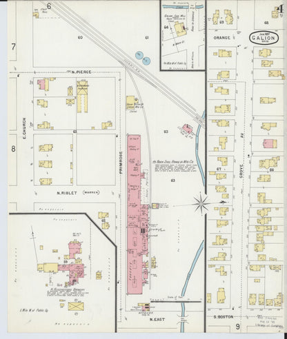 Sanborn Fire Insurance Map from Galion, Crawford County, Ohio (1897), Sheet #0004 - Historic Sanborn Fire Insurance Map Print, vintage old map wall art, antique decor, genealogy gift, Ohio Ohio map