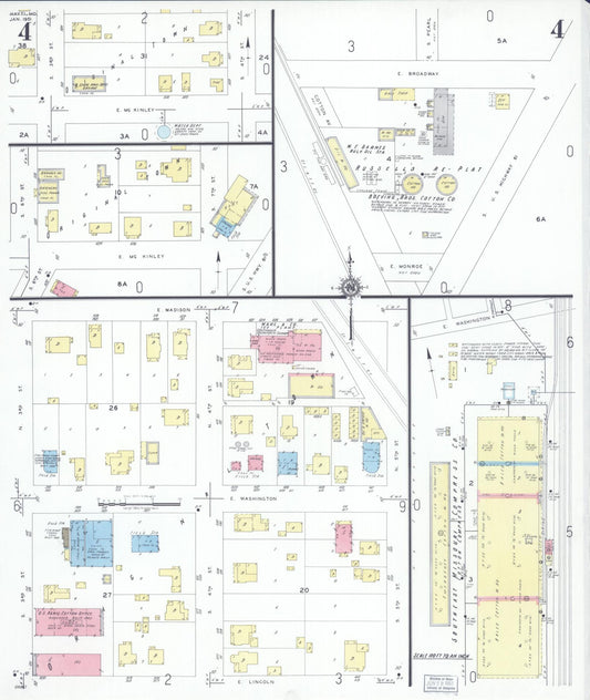 Sanborn Fire Insurance Map from Hayti, Pemiscot County, Missouri (1951), Sheet #0004 - Historic Sanborn Fire Insurance Map Print, vintage old map wall art, antique decor, genealogy gift, Missouri Missouri map