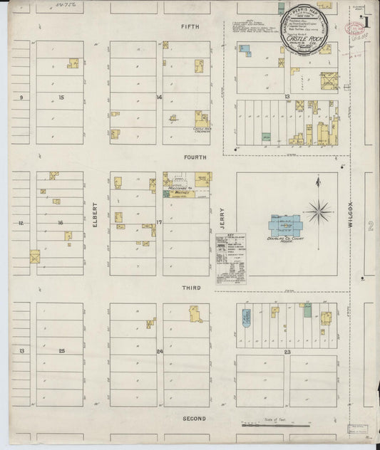 Sanborn Fire Insurance Map from Castle Rock, Douglas County, Colorado. (1895) – Historic Sanborn Fire Insurance Map Print