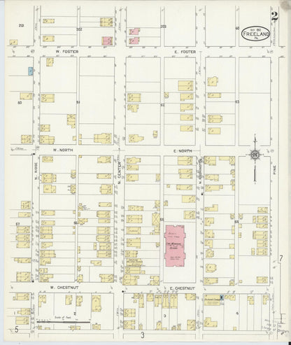 Sanborn Fire Insurance Map from Freeland, Luzerne County, Pennsylvania (1912), Sheet #0002 - Historic Sanborn Fire Insurance Map Print, vintage old map wall art, antique decor, genealogy gift, Pennsylvania Pennsylvania map