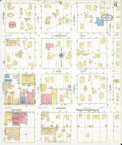 Sanborn Fire Insurance Map from Iowa Falls, Hardin County, Iowa (1911), Sheet #0006 - Historic Sanborn Fire Insurance Map Print