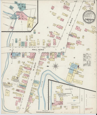 Sanborn Fire Insurance Map from Lancaster, Erie County, New York (1885), Sheet #0001 - Complete Map Set gallery image, historic Sanborn map, vintage wall art, New York New York