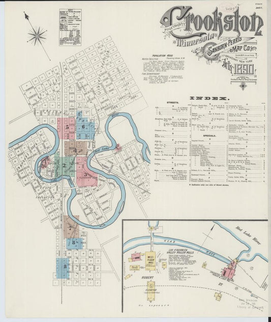 Sanborn Fire Insurance Map from Crookston, Polk County, Minnesota. (1890) – Map View