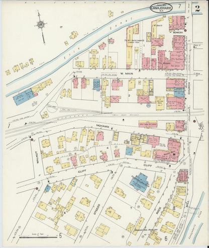 Sanborn Fire Insurance Map from Canajoharie, Montgomery County, New York (1915), Sheet #0002 - Complete Map Set gallery image, historic Sanborn map, vintage wall art, New York New York