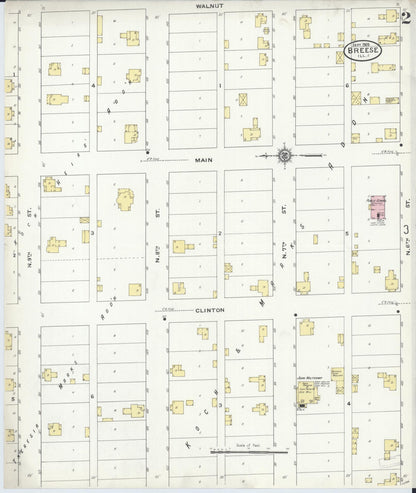 Sanborn Fire Insurance Map from Breese, Clinton County, Illinois (1909), Sheet #0002 - Complete Map Set gallery image, historic Sanborn map, vintage wall art, Illinois Illinois