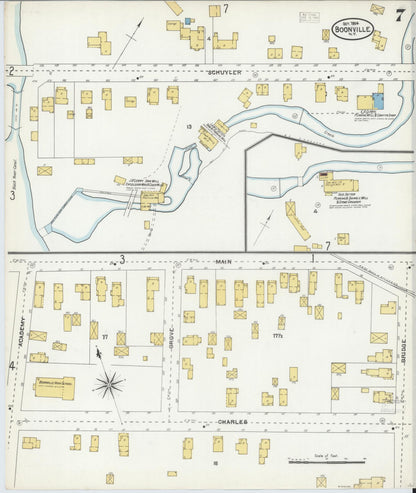 Sanborn Fire Insurance Map from Boonville, Oneida County, New York (1904), Sheet #0007 - Complete Map Set gallery image, historic Sanborn map, vintage wall art, New York New York