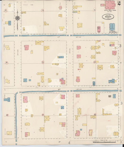 Sanborn Fire Insurance Map from Beaver, Beaver County, Utah (1931), Sheet #0002 - Complete Map Set gallery image, historic Sanborn map, vintage wall art, Utah Utah