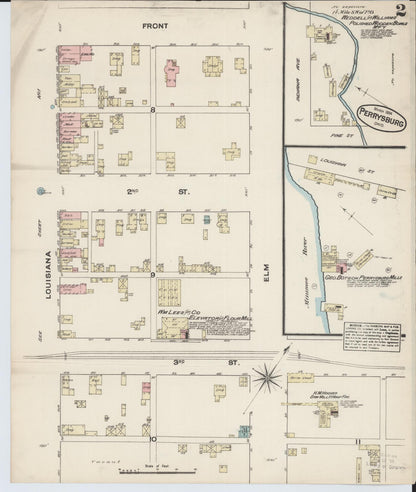 Sanborn Fire Insurance Map from Perrysburg, Wood County, Ohio (1884), Sheet #0002 - Complete Map Set gallery image, historic Sanborn map, vintage wall art, Ohio Ohio