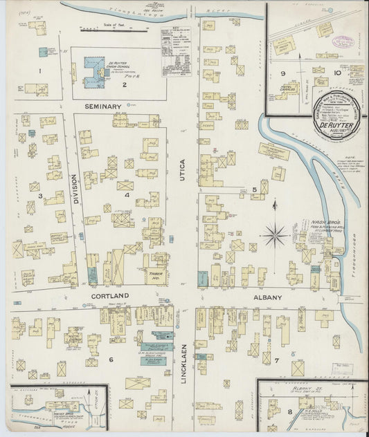Sanborn Fire Insurance Map from De Ruyter, Madison County, New York. (1887) – Historic Sanborn Fire Insurance Map Print