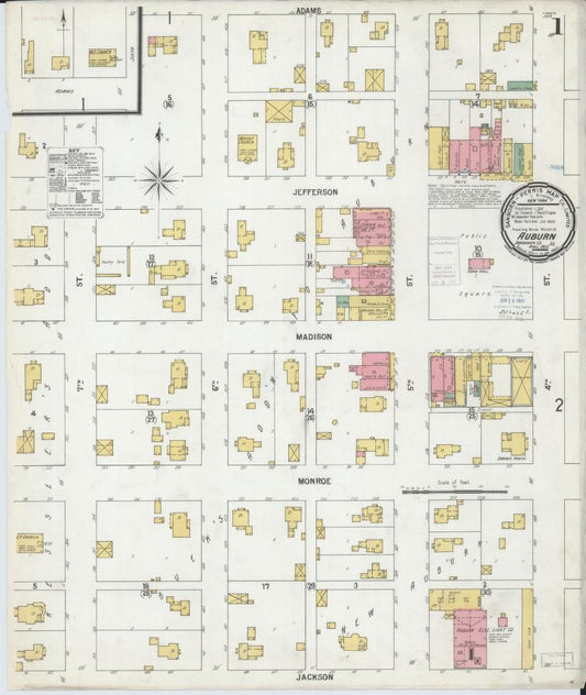 Sanborn Fire Insurance Map from Auburn, Sangamon County, Illinois. (1900) – Map View