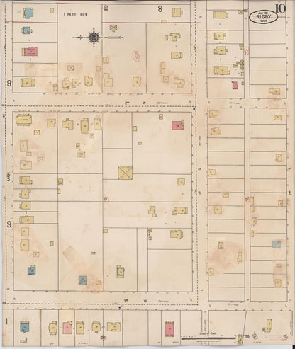 Sanborn Fire Insurance Map from Rigby, Jefferson County, Idaho (1943), Sheet #0010 - Complete Map Set gallery image, historic Sanborn map, vintage wall art, Idaho Idaho
