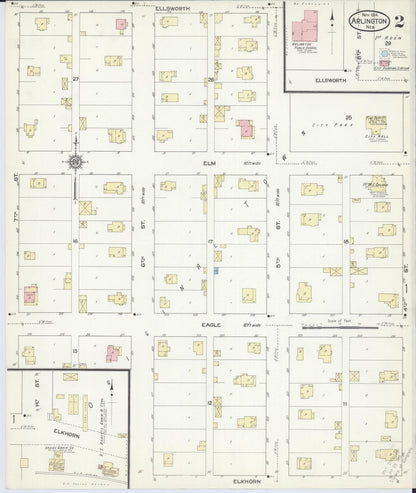 Sanborn Fire Insurance Map from Arlington, Washington County, Nebraska (1914), Sheet #0002 - Complete Map Set gallery image, historic Sanborn map, vintage wall art, Nebraska Nebraska