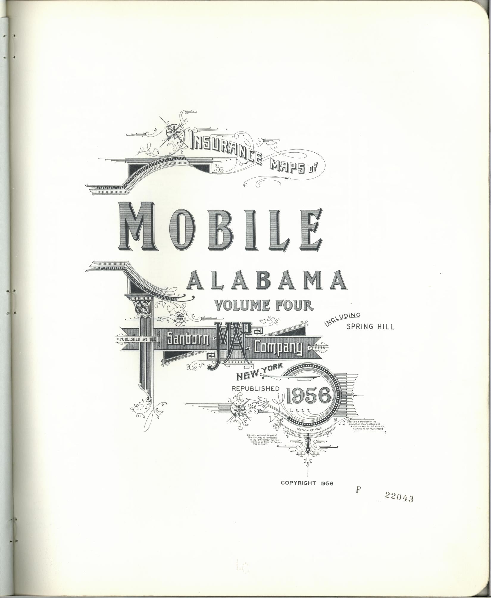Sanborn Fire Insurance Map from Mobile, Mobile County, Alabama (1956), Sheet #0001 - Complete Map Set gallery image, historic Sanborn map, vintage wall art, Alabama Alabama